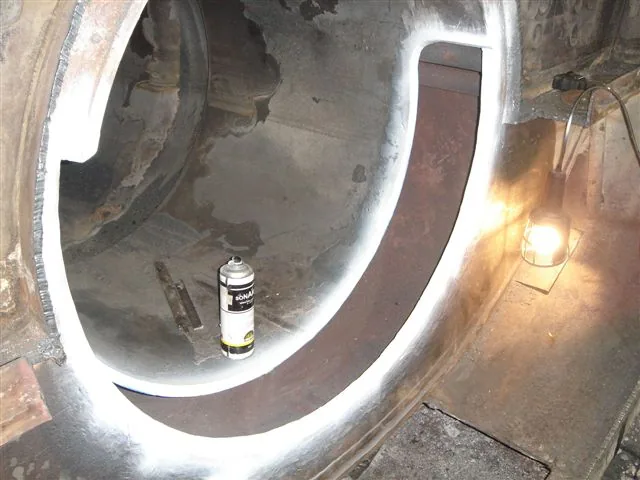 Furnace tube end repair inside a steam boiler