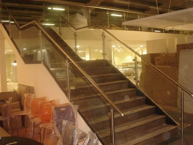 Stainless steel stairs and handrails