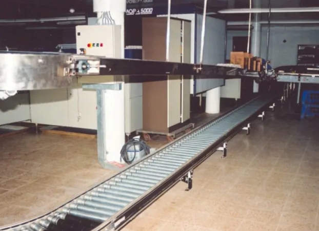 Roller conveyor manufactured at the works